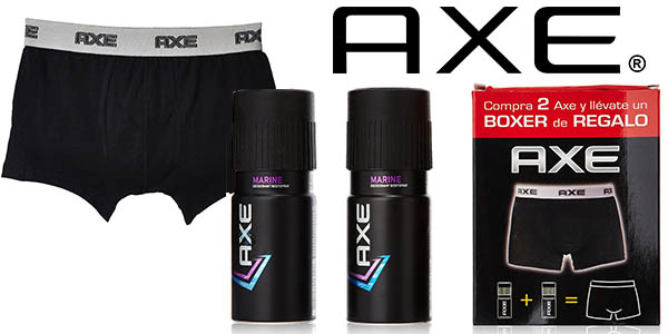 axe marine pack 2 desodorantes y boxers de regalo a precio brutal