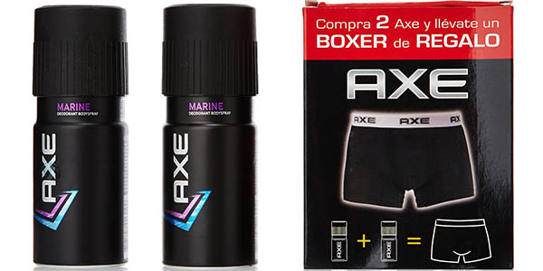 caja 2 desodorantes y boxers de regalo Axe marine