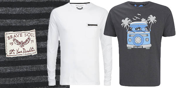 zavvi camisetas baratas manga corta larga hombre