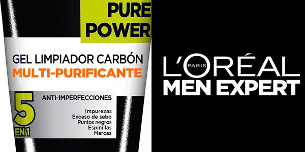 Gel exfoliante carbon negro loreal men-expert pure power