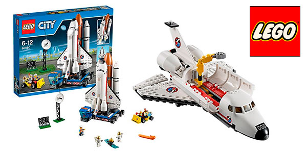Juguete de construcción LEGO City Puerto Espacial con lanzadera y vehículo técnico 