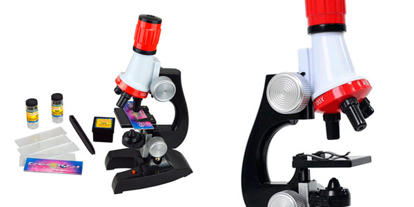 Microscopio infantil con accesorios para muestras barato en Amazon 