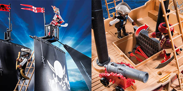 Barco pirata Playmobil con accesorios