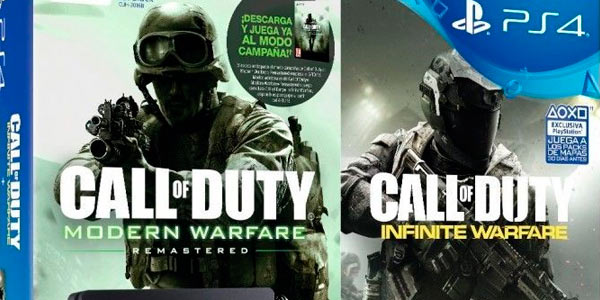Comprar pack PS4 Slim 1Tb con COD Infinite Warfare y COD Modern Warfare 