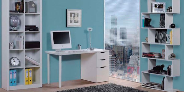 Mesa de ordenador en color blanco econÃ³mica