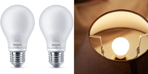 Bombillas LED Philips 7W cálidas baratas