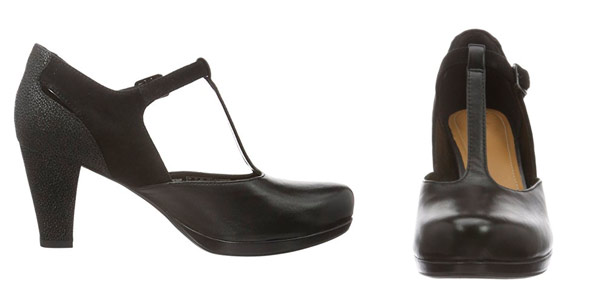 Zapatos de tacón Clarks Chorus Gia en color negro en Amazon 