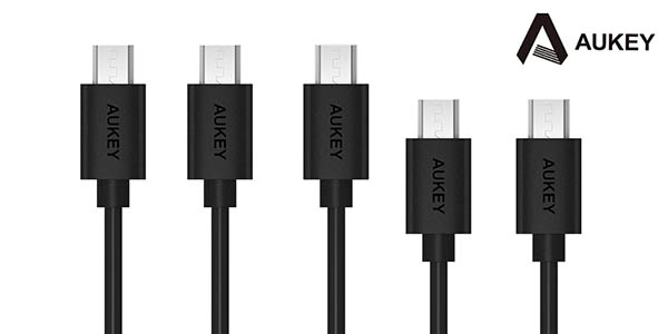 Pack 5 cables microUSB Aukey