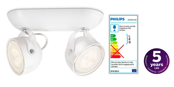 Plafon doble para pared o techo de Philips a buen precio en Amazon 