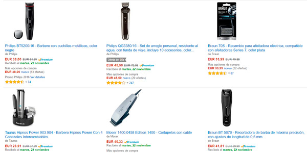 Productos para el afeitado a buen precio en Amazon 