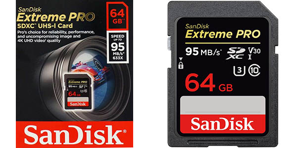 Tarjeta de memoria SanDisk Extreme PRO SDXC de 64 GB 