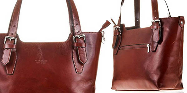 bolso diseño italiano realizado forma artesanal cuero marrón idóneo regalos