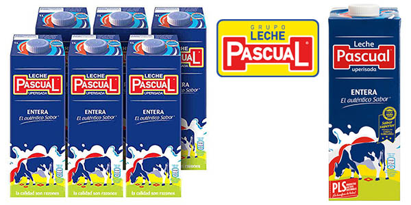 leche pascual entera pack 6 briks 1 litro barato