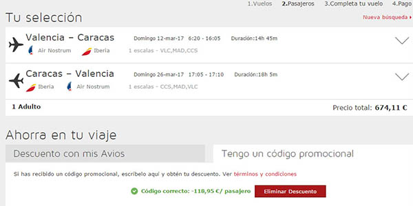 promoción vuelos España Iberia descuento