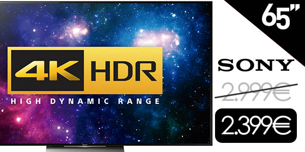 Smart TV Sony KD-65XD9305 de 65'' UHD 4K HDR 3D