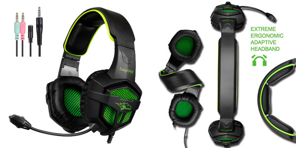 Auriculares gaming EasySMX G1200 ligeros y cómodos rebajados en Amazon