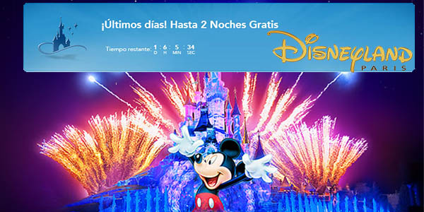 Disneyland París noches gratis niños marzo 2017