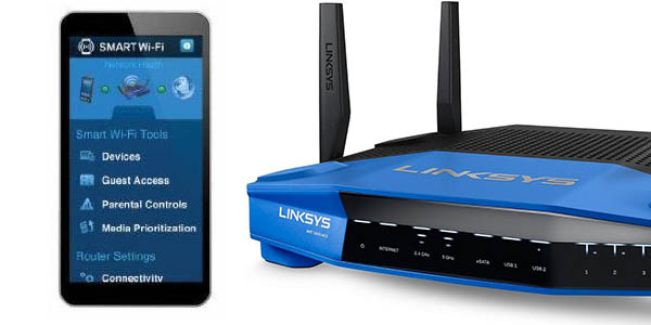 Router Linksys WRT1900ACS con control mediante smartphone