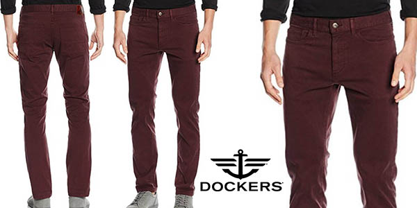 dockers five pockets pantalones chinos corte slim baratos