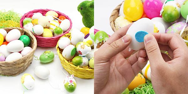 Kit de Huevos de Pascua con rotuladores y pegatinas para decorar