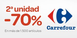 Carrefour descuento 70% en la segunda unidad