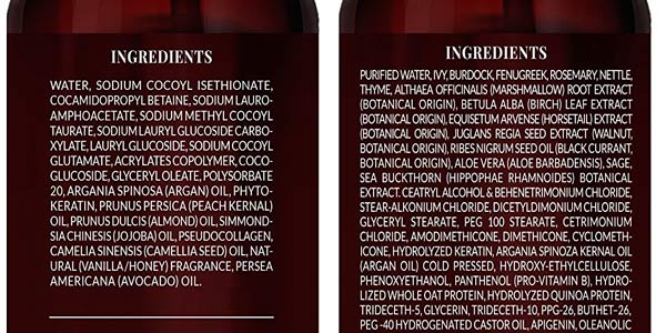 Set de champú y acondicionador Art Naturals aceite de Argán sin químicos 
