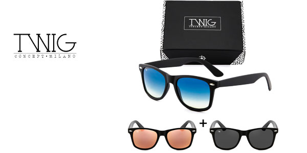 Caja de 3 gafas de sol Wayfarer de Twig Concept Milano baratas en eBay