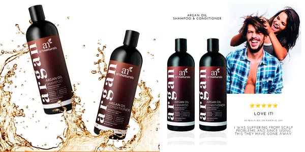 Set de champú y acondicionador de aeite de Argán Art Naturals al mejor precio