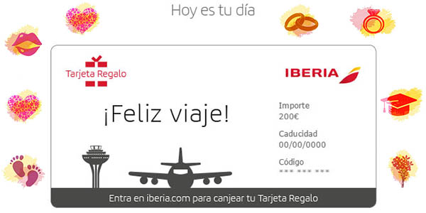 tarjeta regalo Iberia canjear por vuelos