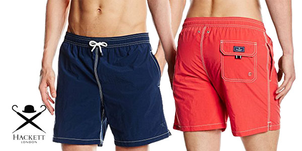 Calzoncillos De Baño Hackett London - Ajuste Perfecto Para Hombre, Color Rojo, Talla L - Poliéster Reciclado De Secado Rápido