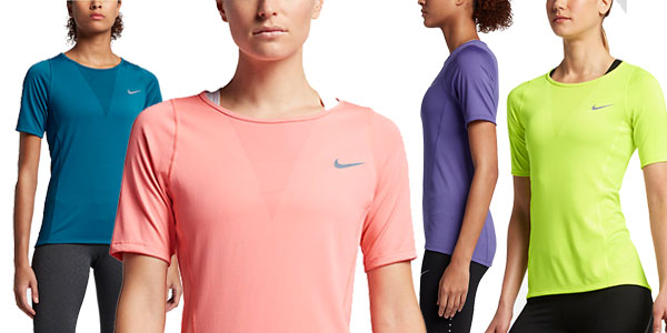 Chollo camiseta manga corta para mujer running Zonal Cooling Relay en Nike Store