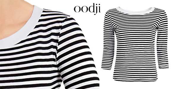 Camiseta de rayas para mujer Oodji Ultra chollo Amazon