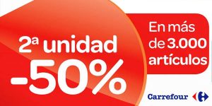 2ª unidad 50% en Carrefour