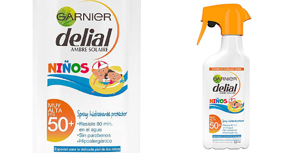 Crema protectora solar Garnier Delial 50+ de 300 ml para niños