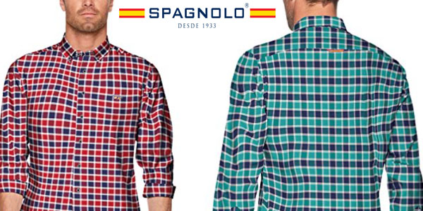 camisas Spagnolo de cuadros para hombre baratas