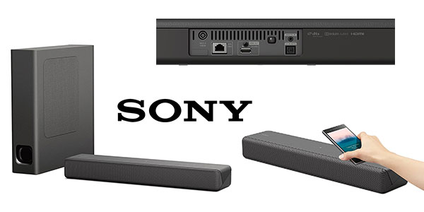 Chollo Barra de sonido Sony compacta HT-MT500 (2.1 canales, wifi, bluetooth, NFC, S-Force Pro Front Surround, subwoofer inalámbrico, compatible con HI-Res audio, wireless surround y multiroom) al mejor precio del mercado