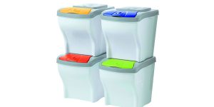 Cubos de basura para reciclaje de 30L Bama Poker chollo en Amazon