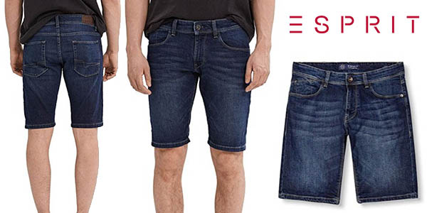bermudas vaqueras Esprit Pocket para hombre baratas