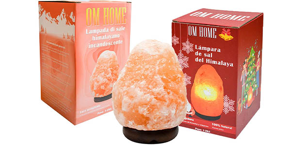 Lámpara de sal natural del Himalaya OM Home