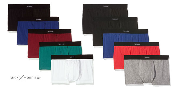 Conjunto 5 Bóxer para hombre Mick Morrison multicolor chollo en Amazon