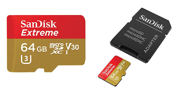 MicroSDXC SanDisk Extreme de 64GB barata