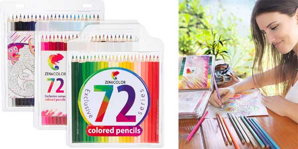 Set de 72 lápices de colores Zenacolor chollo en Amazon
