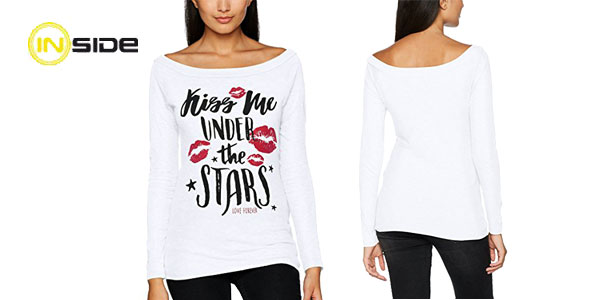 Camisetas Inside Kiss Me Under The Stars chollo en Amazon