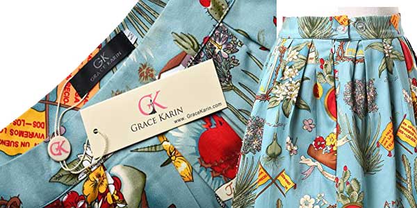 Faldas plisadas Grace Karin con largo midi estilo vintage chollazo en Amazon