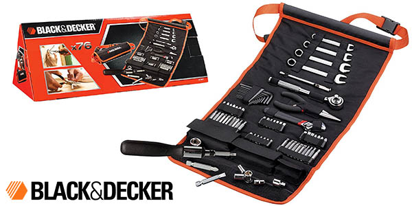 Kit de herramientas Black & Decker A-7063 en estuche de nylon enrollable 