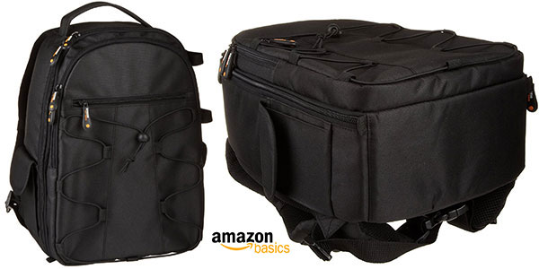 Mochila AmazonBasics para cámara réflex y accesorios de color negro rebajada