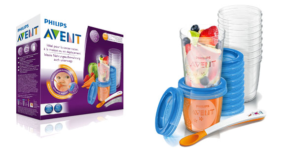 ▷ Chollo Pack x20 recipientes Philips Avent con tapa para comida de bebé  por sólo 13,99€ (-53%)