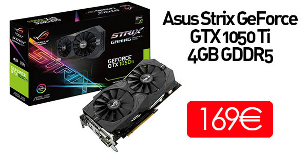 Tarjeta gráfica Asus Strix NVIDIA GeForce GTX 1050 Ti de 4 GB