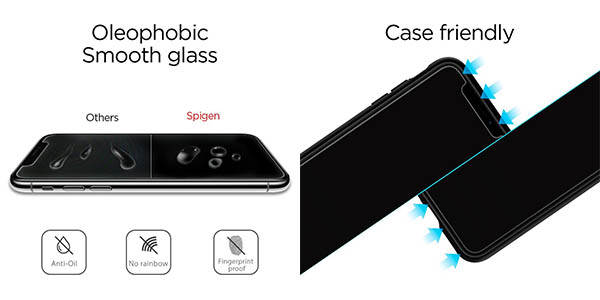 protector en cristal templado para iPhone 10 resistente y transparente antihuellas chollo