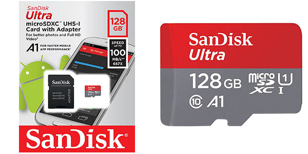 Tarjeta microSDXC SanDisk Ultra 128 GB A1